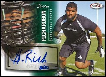 2013 SAGE Autographed SP45 Sheldon Richardson